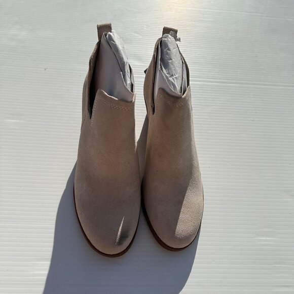 Toms Kallie Ankle Boot Booties Size 7 Sahara Suede Beige - Picture 5 of 15
